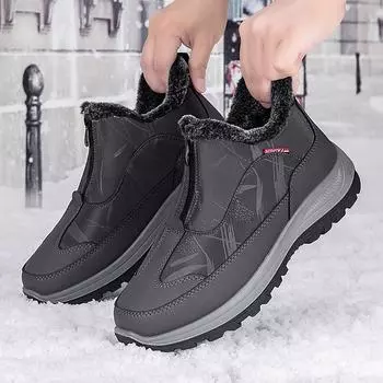 Fashion 2024 Winter Snow Boots Men Casual Slip on Ankle Boots Warm Fur Comfortable Sneakers Non-slip Botas Men Shoes Zapatos Hombre 35