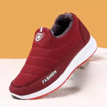 Fashion 2024 Women New Winter Cotton Shoes Outdoor anti slip plush cotton boots Casual comfort warm footwear Fashion cloth female shoe 36 красный