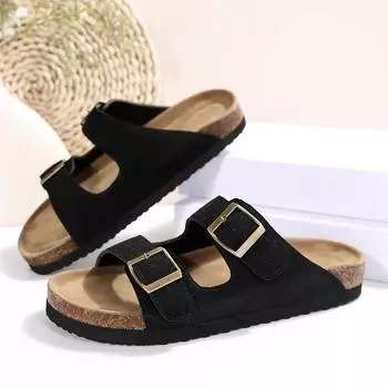 мода 2024 года женские новые летние модные пляжные плоские повседневные сандалии 35 бежевый