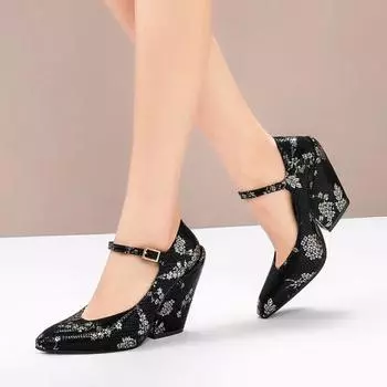 Fashion 2024 Women s Summer New Fashion Printed Metal Buckle Designer Women s Shoes Sexy Pointed Toe Party Dress Women s High Heels 35 красный