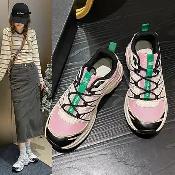 Fashion 2024 Women s Trail Running Shoes Outdoor Non-Slip Sports Shoes Mesh Mountaineering Jogging Sports Shoes 35 чёрный