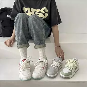 Мода 2024 женские кроссовки розовые теннисные милые повседневные туфли для девушек женские студенческие низкие туфли на платформе женские вулканизированные повседневные туфли 37 серый