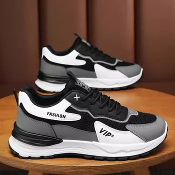 Fashion 2024High Quality Men Sneakers 2024New Trend Designer Casual Shoes for Men Versatile Platform Running Shoes Luxury Tennis Shoe 39 чёрный