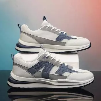 Fashion 2024New Trendy Fashion Board Leisure Sports Net Shoes Soft Sole Forrest Gump Shoes Comfortable Men s Shoes 39 белый