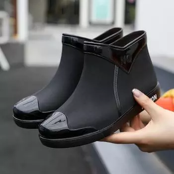 Fashion 2024Shoes Women Fashion Non Slip Waterproof Rain Boots Tube Rain Boots Boots for Women Waterproof Work Botas De Caza Espanolas 36 абрикосовый