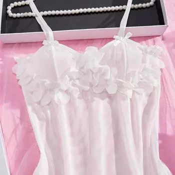 Мода 2025 Сетчатые прозрачные подтяжки соблазнительный сексуальный белый комбинезон для взрослых S