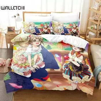 Fashion 2025 New Kawaii Love Live! Bedding Set Cartoon Anime three-piece set Adult Kid Bedroom Duvet cover Sets Home Textiles 70x133cm 2pcs