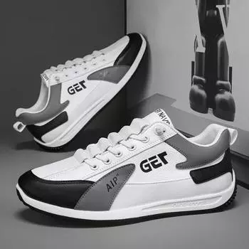 Fashion 2025 New Spring/Summer Men s Shoes Forrest Gump Man Sports Board Shoes Running Men s Casual Thick Sole Little White Shoes 39 белый