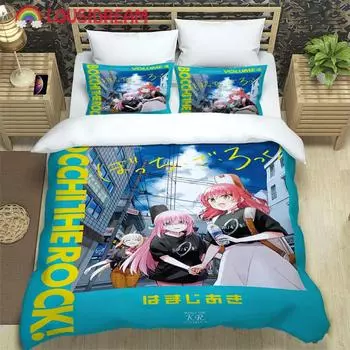 Fashion 3d Print Anime BOCCHI THE ROCK Bedding Set Article Children & Adults for Beds Quilt Covers Pillowcases Duvet Cover Sets EU Twin 135x200cm