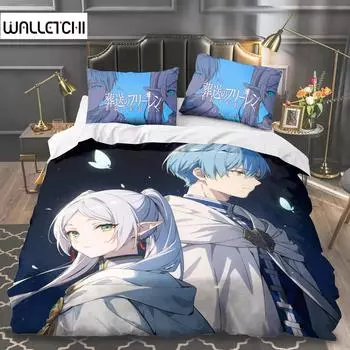 Fashion 3D Print Anime Frieren Bedding Set Boys Girls Twin Queen King Size Duvet Cover Pillowcase Bed boys Adult Home Textiles 70x133cm 2pcs