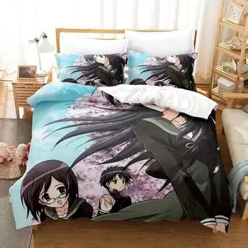 Fashion 3D Print Anime Myself ; Yourself Bedding Set Single Twin Full Queen King Size Bed Set Adult Kid Bedroom Duvet cover Sets EU Single 135x200cm