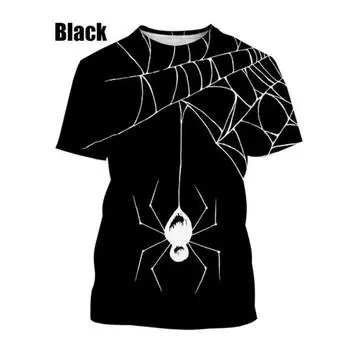 Fashion 3d Printing Spider Web T Shirt For Men Summer Short-sleeved Casual Hip-hop Funny Tee Tops Streetwear T-shirts XXS