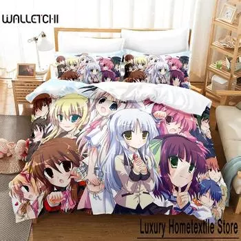 Fashion 3D The Little Busters Bedding Sets Duvet Cover Set With Pillowcase Twin Full Queen King Bedclothes Bed Linen 70x133cm 2pcs