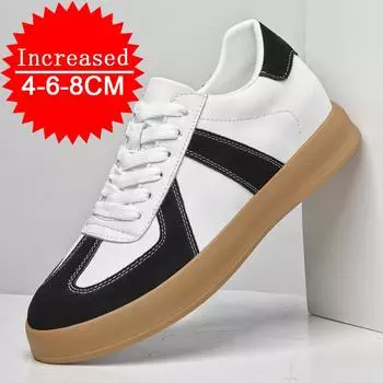 Fashion 4/6/8CM Men s Shoes Breathable Height Increasing Shoes Casual Sneakers Autumn Invisible Inner Height Increasing Sports Shoes 37 белый