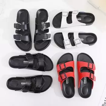Fashion 8 Style Women Slippers 2024 Vacation Beach Flat Sandals Summer Couple Slippers Casual Flip Flops Women Shoes Plus Size 35-45 35