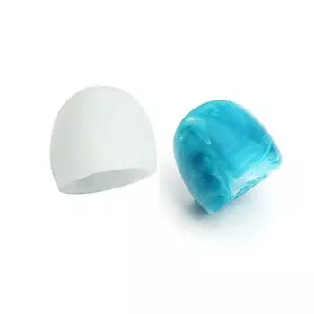 Fashion Acrylic Large Round Resin Geometric Resin Rings Women Rings Set Finger Rings Korean Style