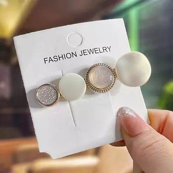 Fashion Acrylic Pearl Hair Clips Set Sweet Flower Hair Barrettes For Women Girls Korean Geometric Hair Accessories Jewelry