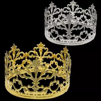Fashion adult children s first birthday party cake crown accessories alloy rhinestone decoration full circle crown ornaments