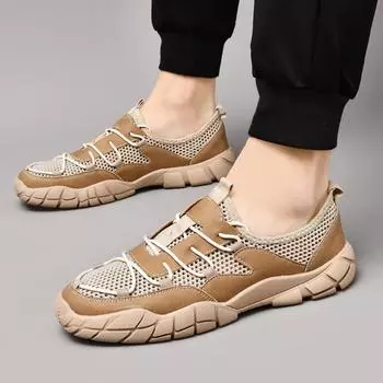 Fashion Adult Outdoor Sports Shoes Breathable Mesh Summer Loaferss Fashion Lightweight Soft Soled Shoes Be Durable Outdoor Walking Shoes 37 чёрный