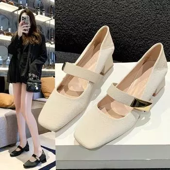 Модные африканские женские туфли на каблуках без застежек, на шнуровке, на толстом каблуке, сексуальные туфли-лодочки 2024 года, с круглым носком, баскетбольная платформа 35