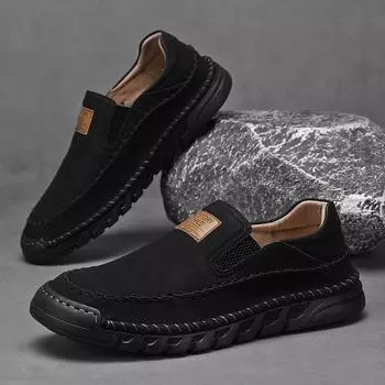 Fashion All-match Men s Office Flats New Brand Men Shoes Leather Casual All-match Loafers Mens Moccasin Comfortable Driving Boat Shoes 38 хаки