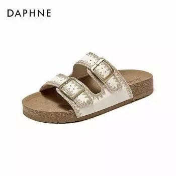 Fashion and comfort, hot air platform slippers, women s models, 2025 summer new models, wear Boken shoes to increase the height of one-word slippers, 35