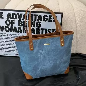 Модная и вместительная сумка-тоут для женщин, новая большая сумка, высококачественная нишевая сумка для поездок на работу, модная сумка через плечо бежевый