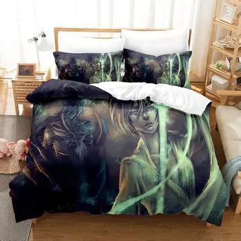 Fashion Anime 3D The Bleach Bedding Sets Duvet Cover Set With Pillowcase Twin Full Queen King Bedclothes Bed Linen Home Textile EU Twin 135x200cm