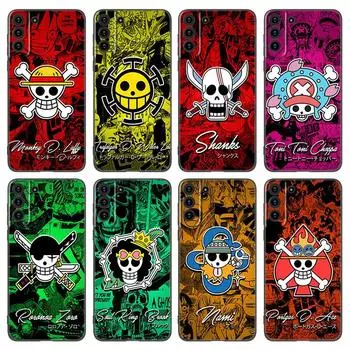 Модный цельный чехол для телефона с логотипом аниме для Samsung Galaxy S22 Pro S21 S20 FE Ultra S10 Lite S10 S10E S9 S8 Plus, черный чехол Samsung S22