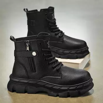 Fashion Ankle Boots Loafers Shoes Men Men s Sneakers Casual Sneaker Sports and Leisure Shoes for Men Wear-resistant Non-Slip Fashion 39 чёрный