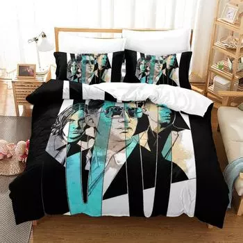 Fashion Arctic Monkeys Bedding Set Single Twin Full Queen King Size Bed Set Adult Kid Bedroom Duvetcover Sets 3D Print bed sheet US Queen 228x228cm