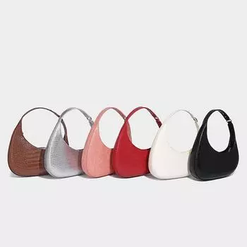 Fashion autumn and winter new niche sailing design single shoulder 2024 trendy versatile commuter crocodile pattern armpit bag коричневый