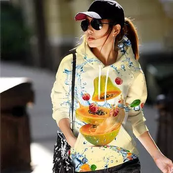 Fashion Autumn Funny Fruit 3D Print Hoodies Men Women Casual Harajuku Sweatshirts Oversized Hoodie Pullovers Tracksuit Clothing S