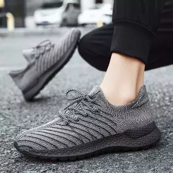 fashion Autumn High-quality Man Sports Shoes Thick Soles Outdoor Sneakers Hiking Lace Up Male Running Shoes Casual Sports Shoes for Men 39 бежевый