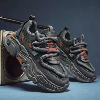 Fashion Autumn Thick-soled Trendy Casual Shoes Non-slip Breathable Men s Sneakers Fashion Versatile and Comfortable Outdoor Sports Shoes 39 белый