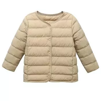 FASHION autumn winter new children s down jacket liner boys girls light 90 white duck down round neck warm jacket 110cm чёрный