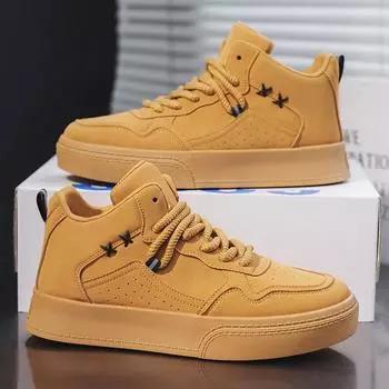 Мода Осень Зима Новые Модные Высокие Кроссовки Кроссовки для Мужчин Комфортные Кроссовки На Платформе Мужские Повседневные Кроссовки На Шнуровке Zapatillas Hombre 39