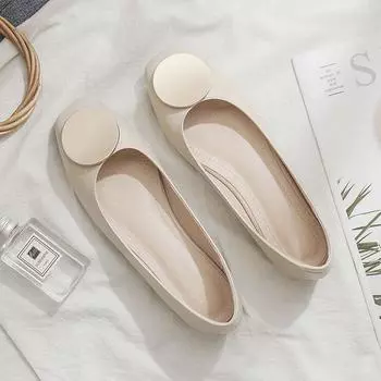 Fashion Autumn Women s Ballet Flats 2024 Plus Size Women Shoes 43 Mary Janes Casual Platform Shoes Large Size Shallow Shoes for Women 35 чёрный