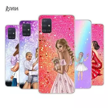 Fashion Baby Mom Girl для Samsung Galaxy A01 A11 A12 A22 A21S A31 A41 A42 A51 A71 A32 A52 A72 A02S Soft Phone Case Samsung A01