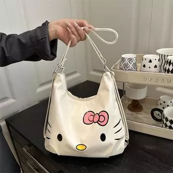 Fashion backpack cat bag women s 2025 tote bag versatile large-capacity backpack women s light luxury белый