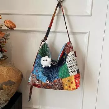 Fashion bag large capacity women s cloth bag new love shoulder messenger bag