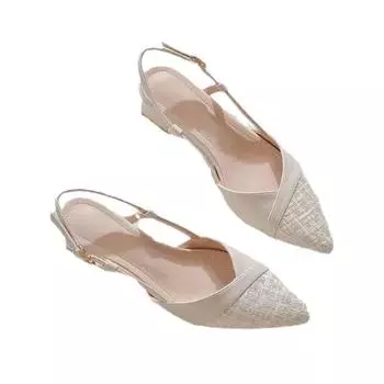 Fashion Baotou Women s Sandals Sharp pointed summer shoes Ladies middle heel sandal Versatile comfortable elegant shoe Zapatos 35