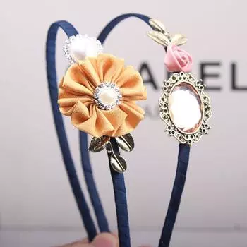 Модный, барочный ободок ручной работы с жемчугом, цветком, кристаллами и драгоценными камнями, женский ободок, аксессуары