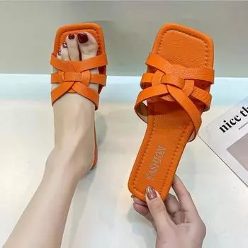 Модные пляжные сандалии на плоской подошве женские тапочки летняя повседневная женская обувь новые разноцветные шлепанцы женские тапочки Zapatos Mujer 35 бежевый