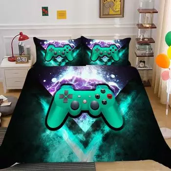 Fashion Bedding Set 2/3pcs 20 Patterns 3D Digital Gamer Printing Duvet Cover Sets 1 Quilt Cover + 1/2 Pillowcases US/EU/AU Size 70x133cm 2pcs