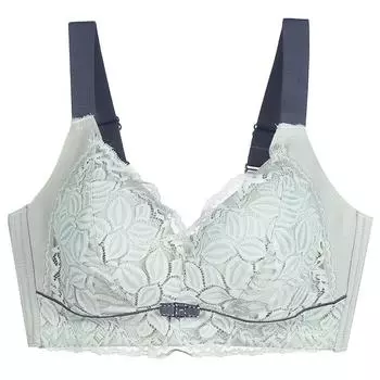 fashion Big chest underwear large size bra new romantic latex lace gathering thin mold cup bra large cup bra 80 розовый