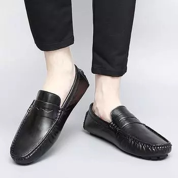 Fashion Big Size 35~48 Men Women Casual Loafers Outdoor Designer Smile Moccasin Comfort Male Driving Shoes Handmade Luxury Brand 4.5