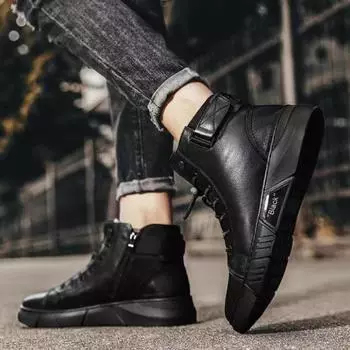 Fashion Black Trendy 2025 Warm Winter Men s Boots Vintage In Promotion Classic Original Deals Size 45 Retro Offer Fashion New Male Shoes 39