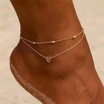 Fashion Bohemian Simulated Pearl Chain Wedding Anklet Bracelet for Women Gold Color Shell Pendant Anklet Jewelry Gift 50198