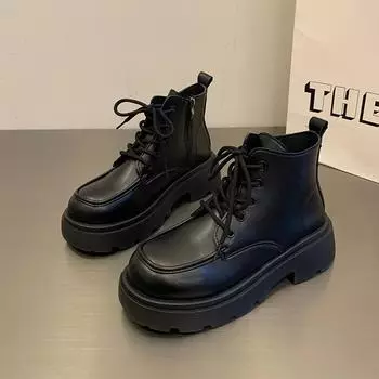 fashion Boots for Ladies Non-Slip Outdoors Round Head Solid Color 2024 New Autumn Winter Women s Ankle Boots Wear Resistant Boots 35